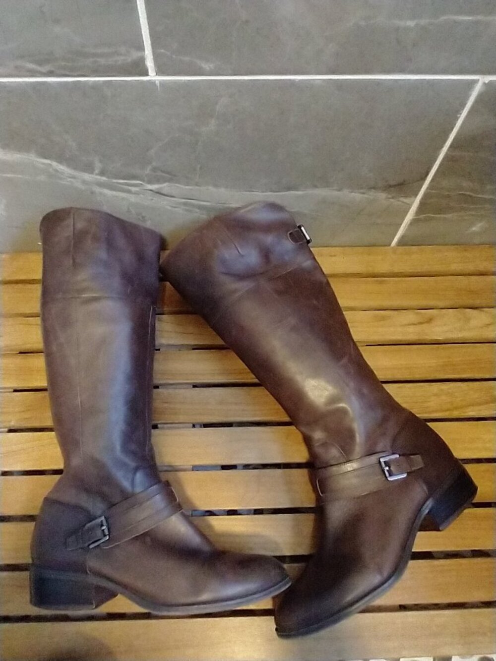 Lauren Ralph Lauren "Maritza" Dark Brown Leather Riding Boots (Size 9B)